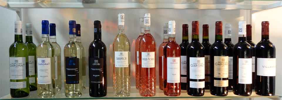 Domaine Gardrat, les vins, blanc, rosé, rouge